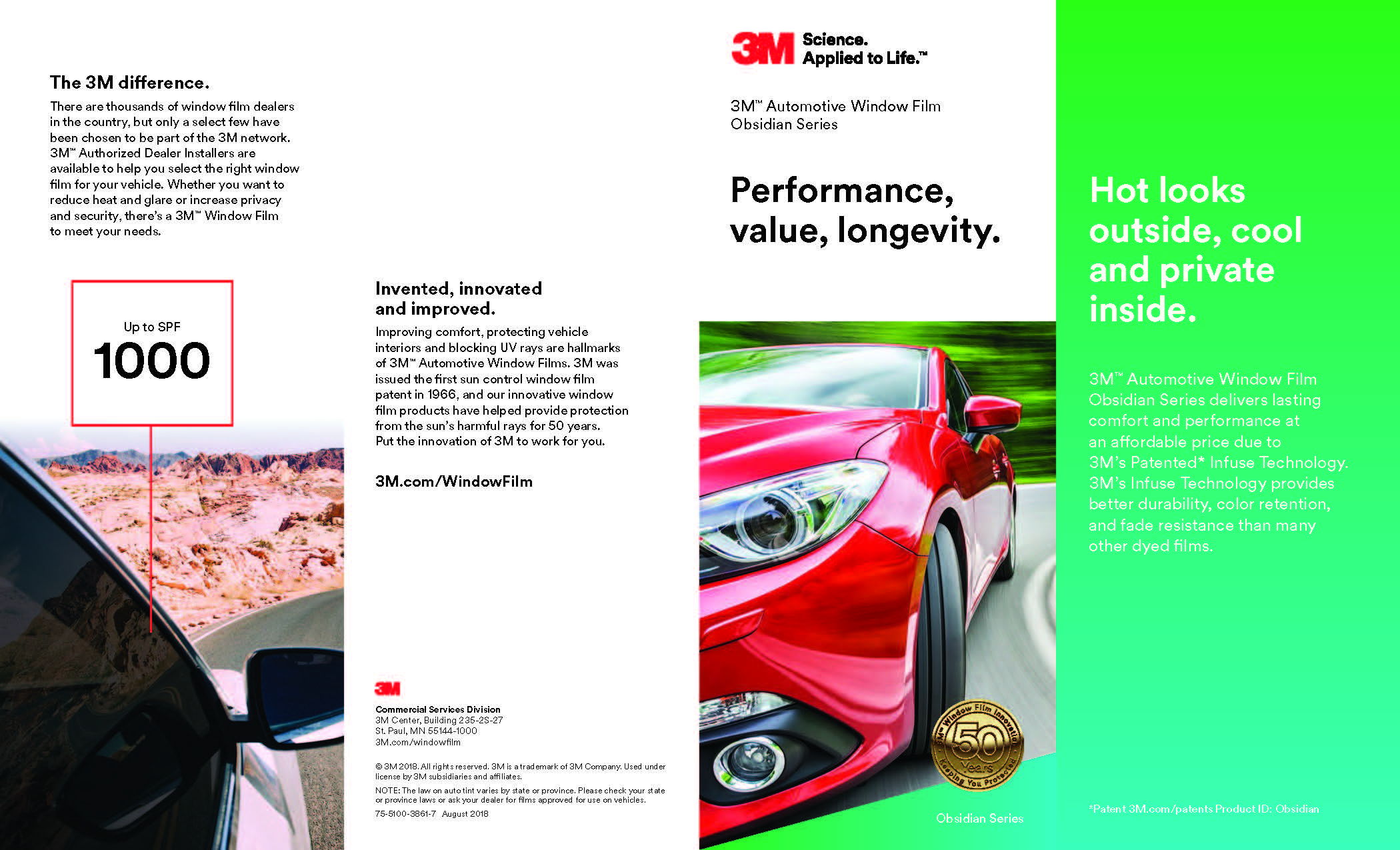 3M Obsidian Series Window Films Brochure