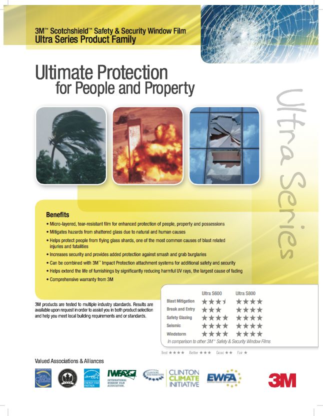 3M Scotchsield Security Film Chart