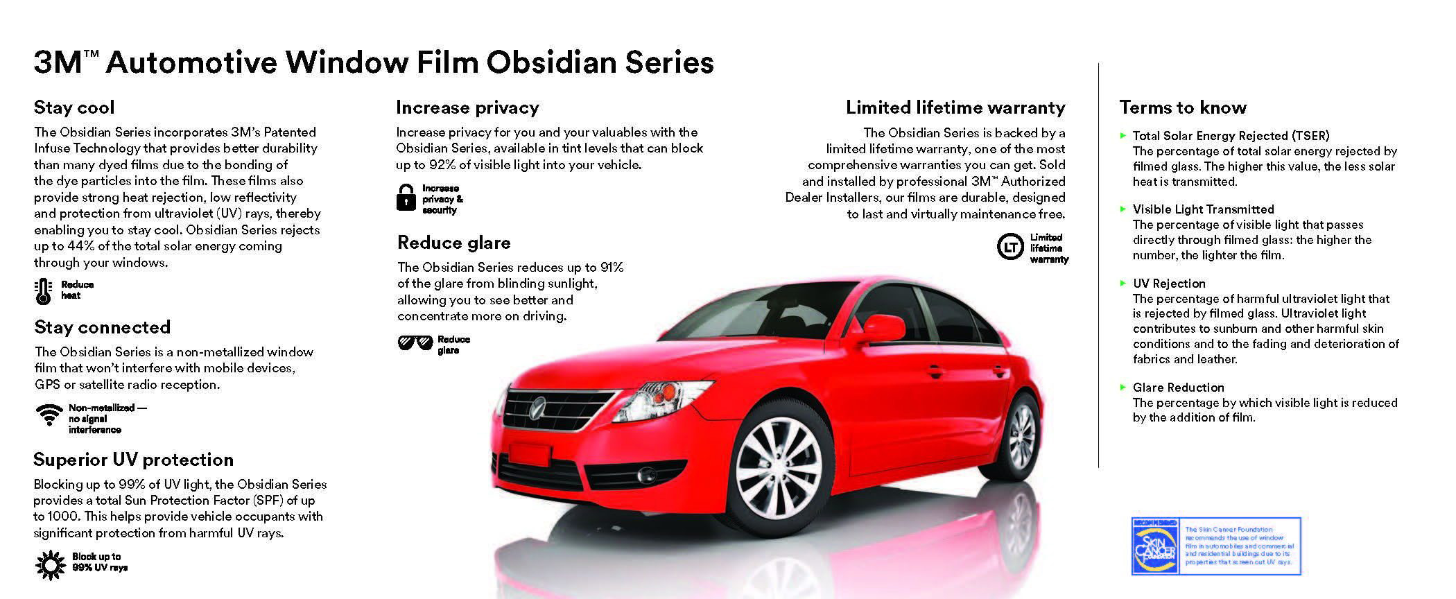 3M Obsidian Series Window Films Brochure