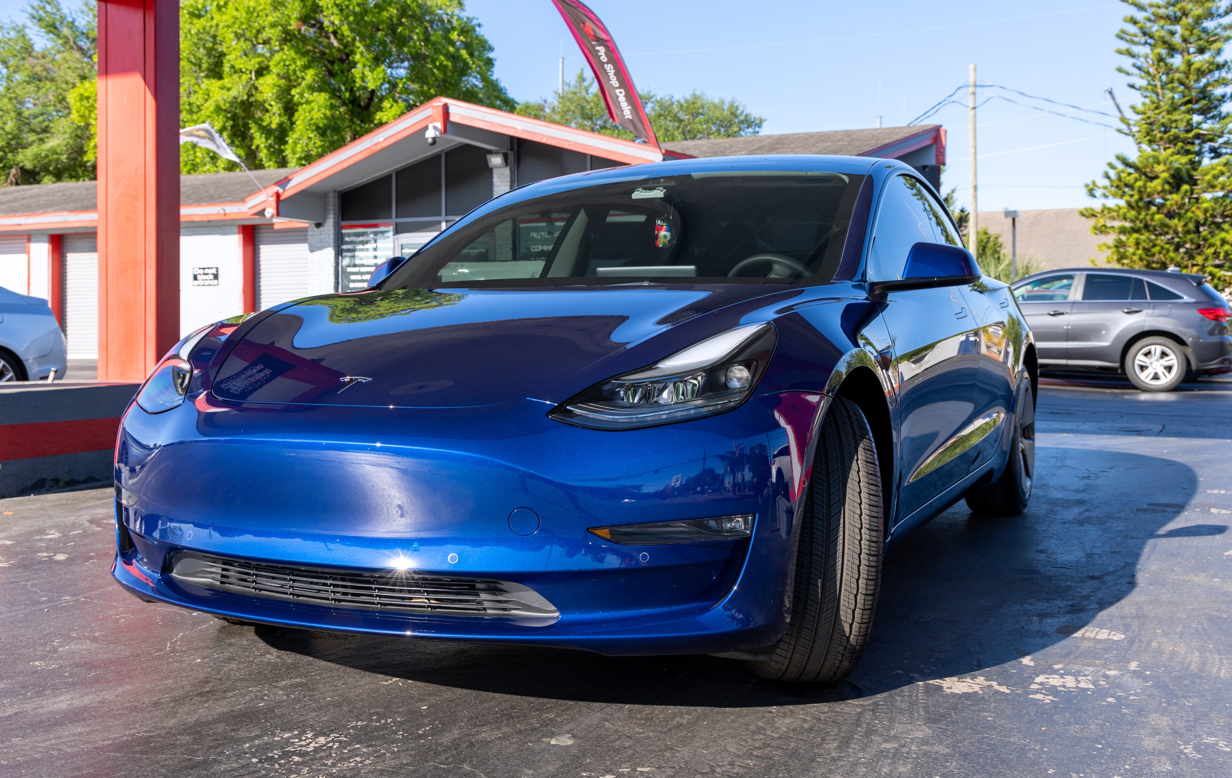 Tesla Model 3 Shown After 3 Year 3M Ceramic Coating Installation at Pro Tint of Florida