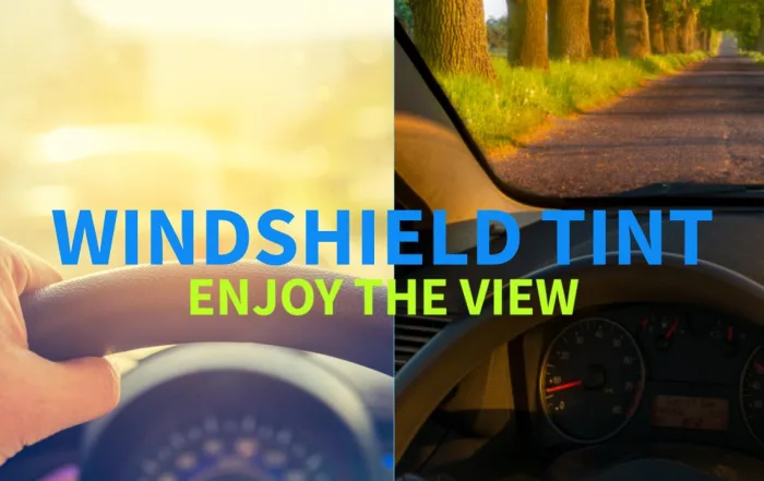 Car with tinted windshield