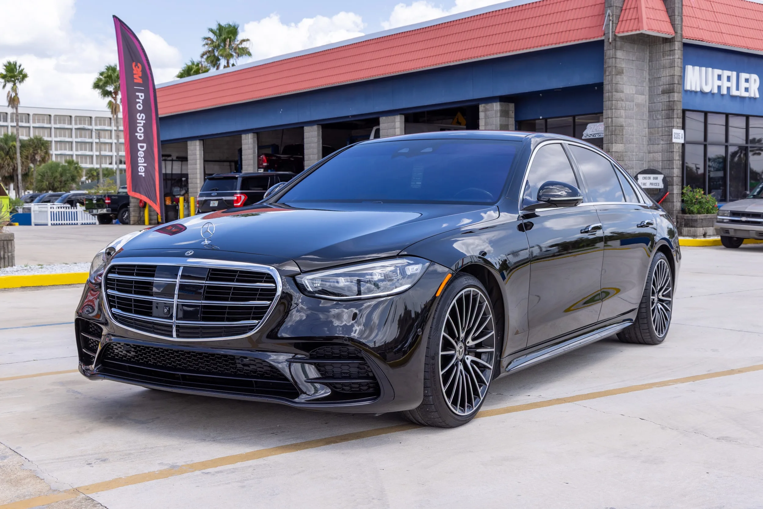 Mercedes S Class Tinted by Pro Tint of South Orlando with 3M Ceramic IR Computer-Cut 3M Window Films Tinting Central Florida by Pro Tint of Orlando