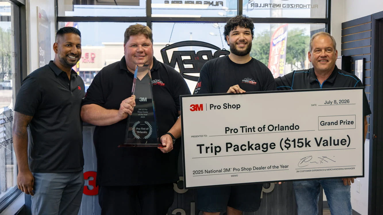 3M Pro Shop Dealer of The Year 2025 Awarded to Pro Tint of Orlando by 3M Corporation Pro Tint of Orlando Awarded 3M Pro Shop Dealer of the Year 2025